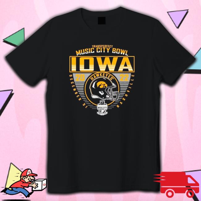 Official University of Iowa Football 2022 Music City Bowl Bound Tee