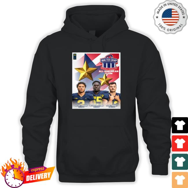 Official Michigan Wolverines Walter Camp Football Foundation All-American Team Long Sleeve T Shirt