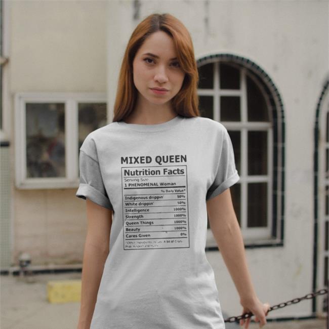 Top Black Queen Nutrition Facts Shirt