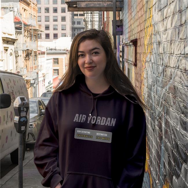 apollohou store Air Yordan Now Departing Destination Long Sleeve Tee Shirt by Apollo Media